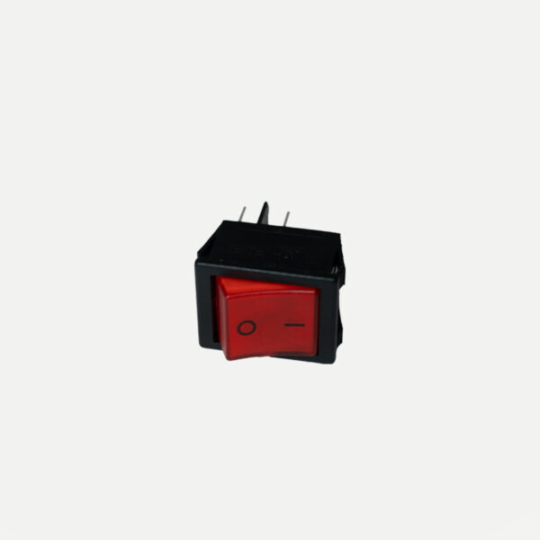 Red luminous 2-pole switch - 0000411